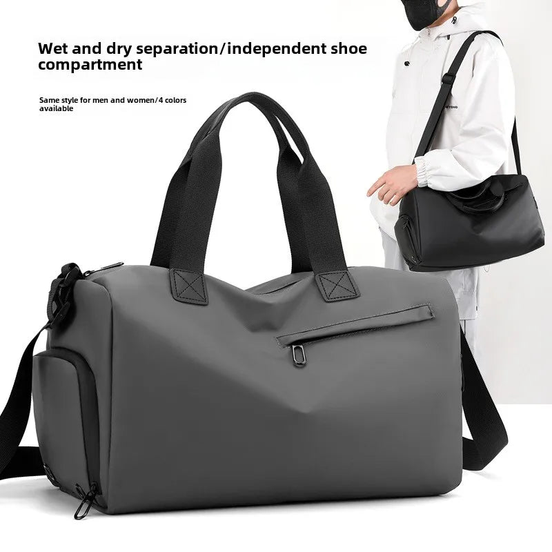 Versatile Travel Gym Bag with Wet/Dry Separation