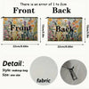 Floral Print Canvas Makeup Bag with Double-Sided Design