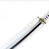 A long white katana sword with a silver hilt and a black grip, likely a cosplay prop.