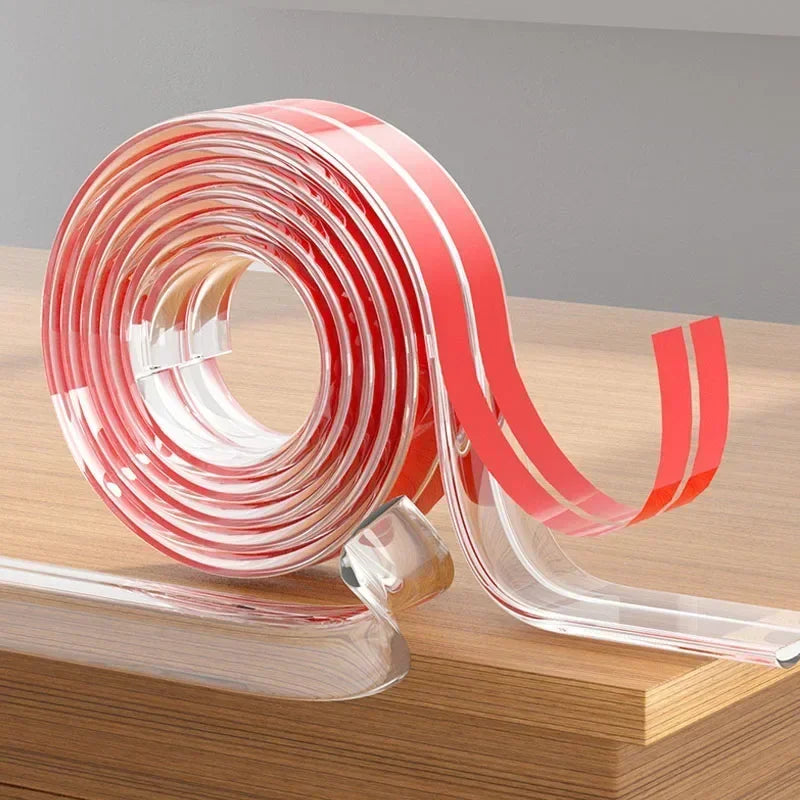 Rolle transparente rote und klare PVC-Sicherheitsstreifen für Möbel- und Tischkanten