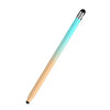 A light blue and peach dual-nib capacitive stylus pen shown diagonally.