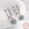 Boucles d'oreilles créoles Moissanite en Argent Sterling
