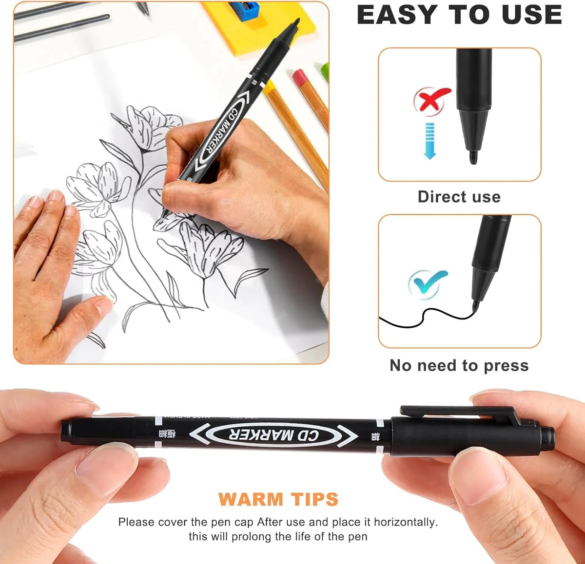 10-Piece Double-Ended Art Marker Set