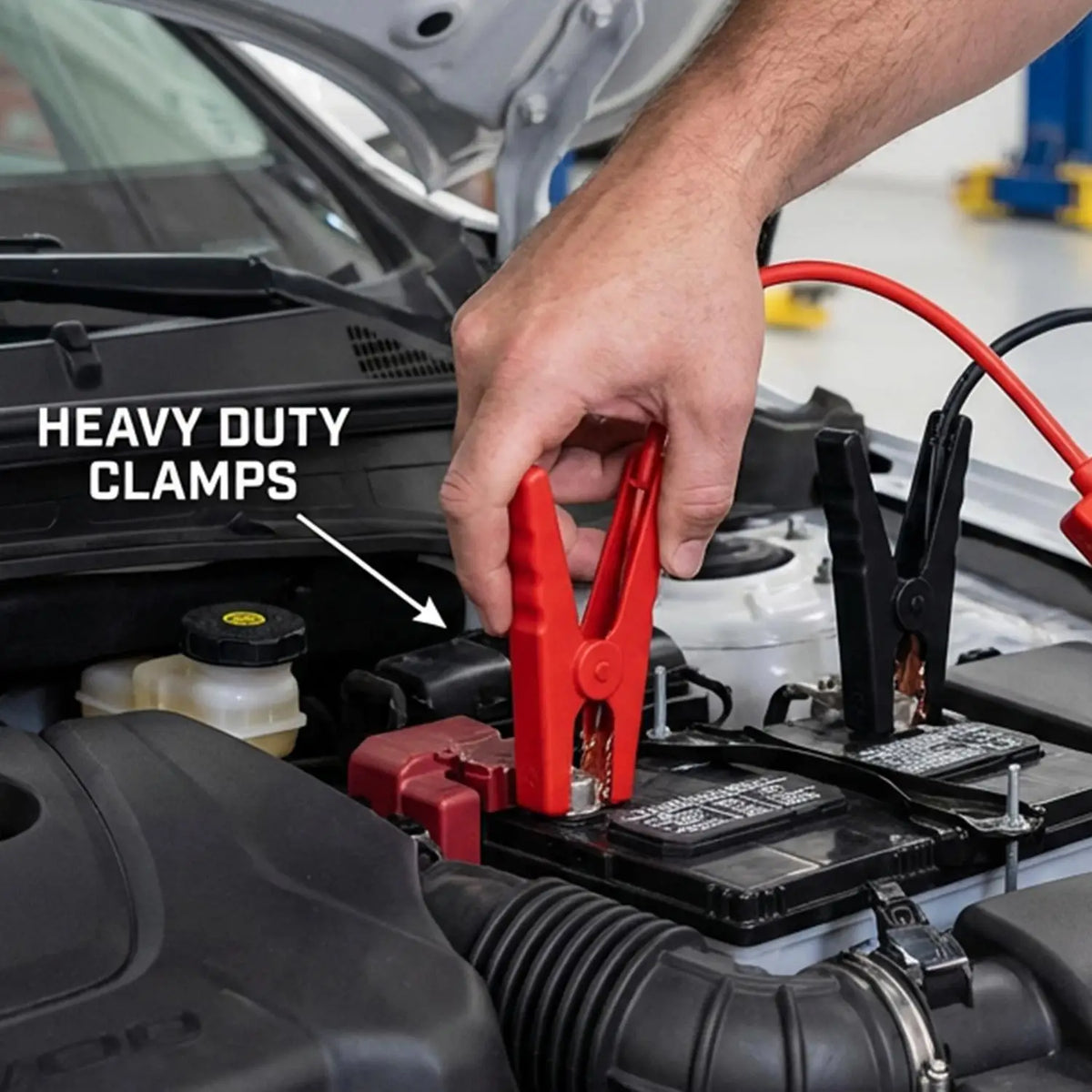 Heavy-Duty 12V Car Jump Starter Cable Clamps