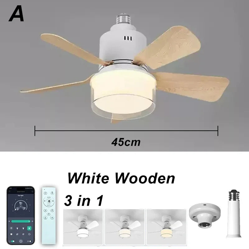 Smart LED Ceiling Fan with RGB Lighting and App Control