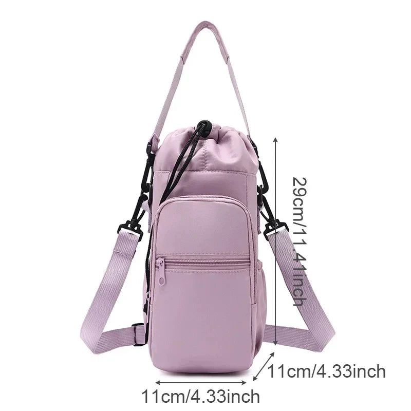Insulated Water Bottle Carrier Bag with Phone Pocket