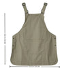 A beige waterproof unisex work apron with straps and a patch pocket.