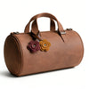Vintage Rose Leather Bag Charm