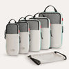 Compression Packing Cubes Set with Expandable Travel Organizers