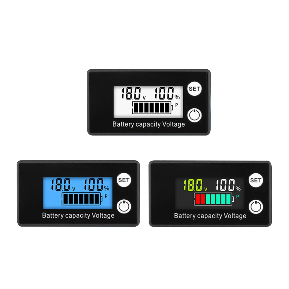 DC 8-100V Battery Capacity Indicator with LCD Display