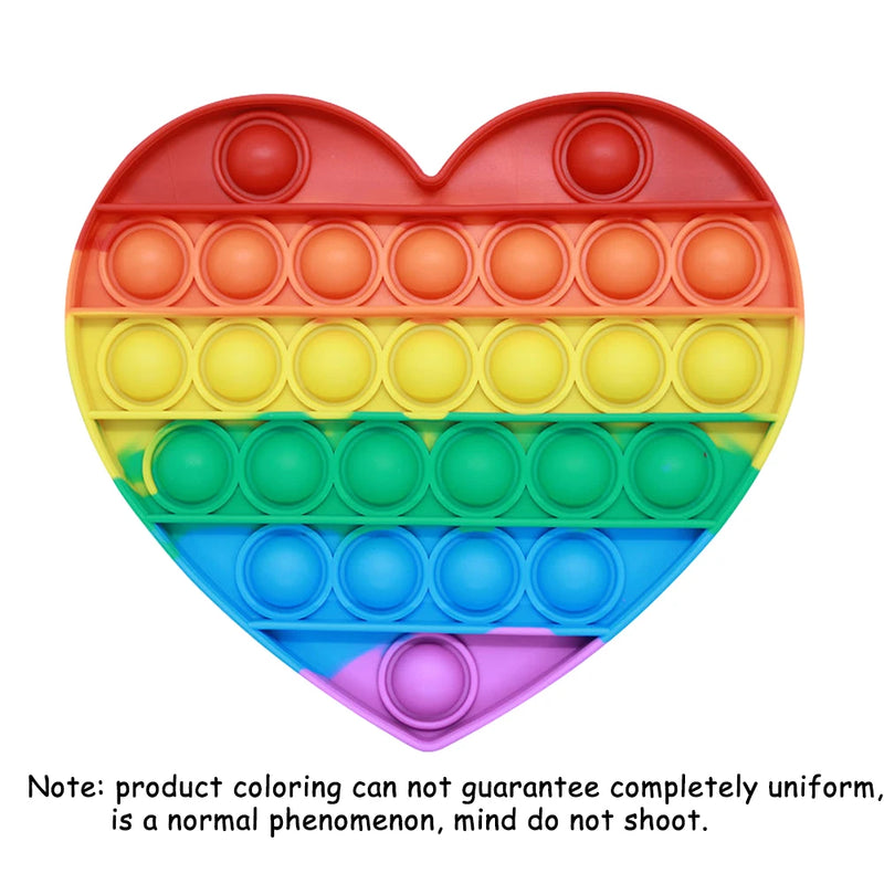 Rainbow Pop-It Fidget Board - Sensory Stress Relief Toy