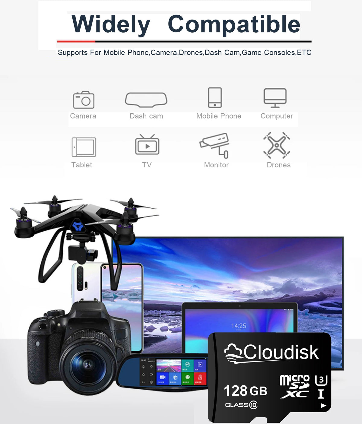 High-Speed microSD Card for Phones, Tablets, and Cameras