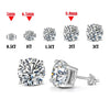 8mm D-Color Moissanite Stud Earrings in 925 Sterling Silver