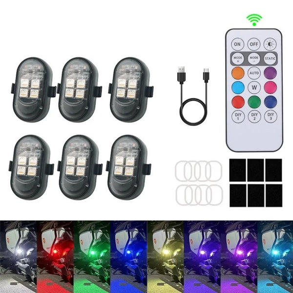 Wireless Remote Control LED Strobe Light for Vehicles and Drones