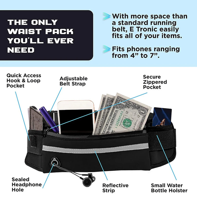 Hands-Free Reflective Dog Leash with Waist Pouch