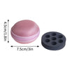 Pink mesh vial storage case with a lid and a separate dark storage tray