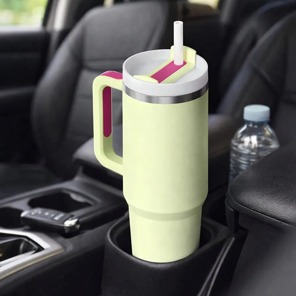 Insulated Stainless Steel Travel Tumbler with Straw Lid