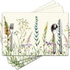 Floral Linen Placemats for Dining Table