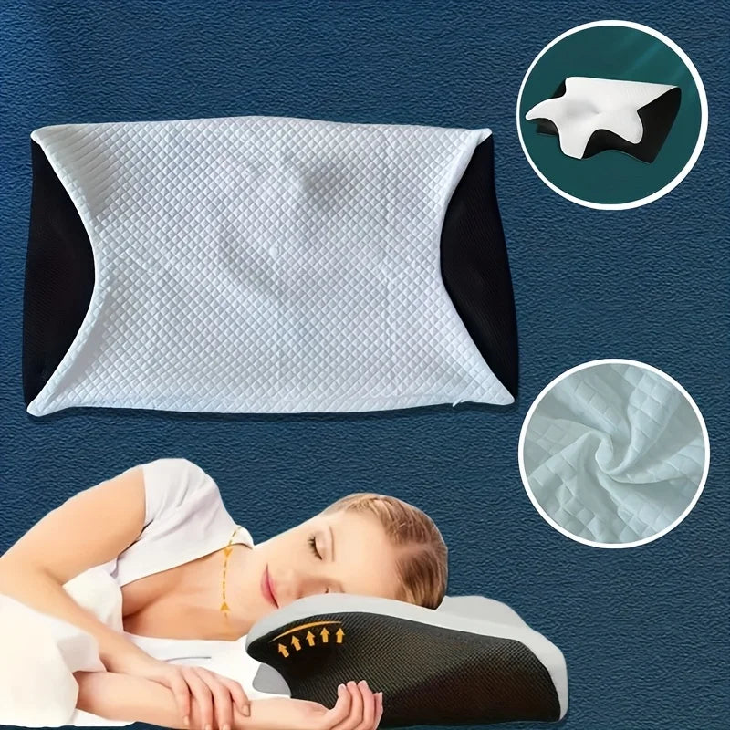 Memory Foam Cervical Pillowcase with Cooling Fabric
