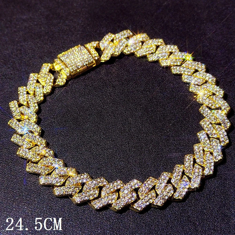Iced-Out Cuban Link Anklet