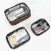 Leopard Print Transparent Makeup Bag with Waterproof Zipper