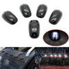 Set of five black amber and white LED cab roof marker lights for trucks and SUVs