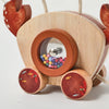 Montessori Wooden Crab Pull Toy with Bead Maze and Life Skills Activities