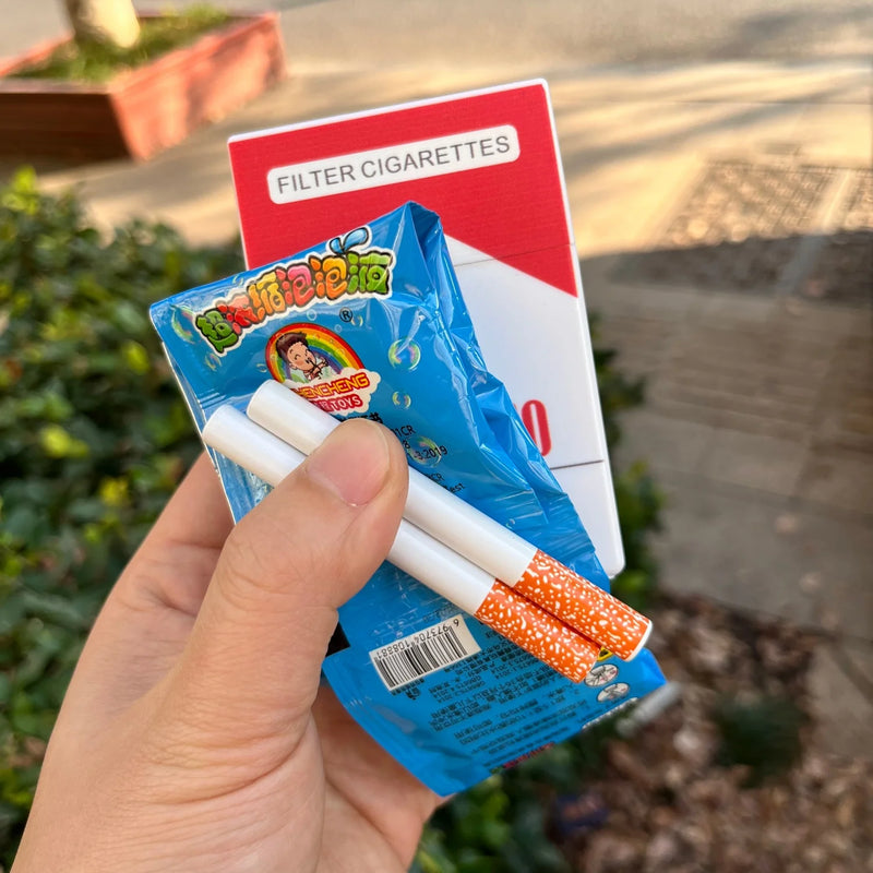 Bubble Cigarette Pack Gag Toy