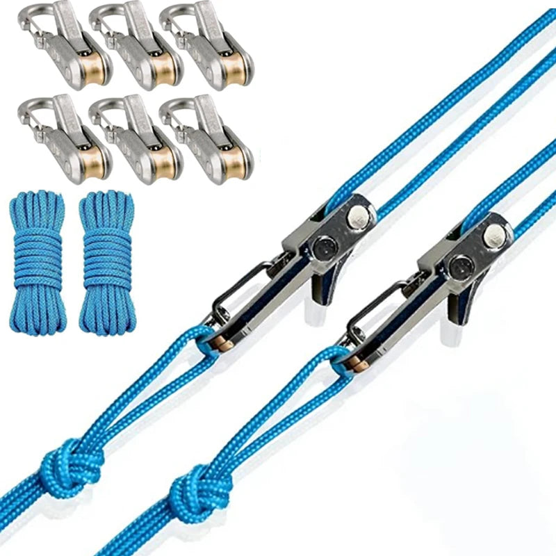 Heavy-Duty Rope Tensioner with Retractable Tie-Down