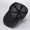 Lace Butterfly Snapback Cap with Rhinestone Accents