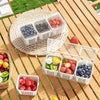 Square Food Storage Containers with Clear Compartments