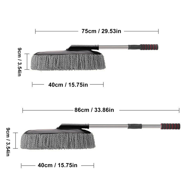Extendable Car Duster with Soft Nanofiber Head