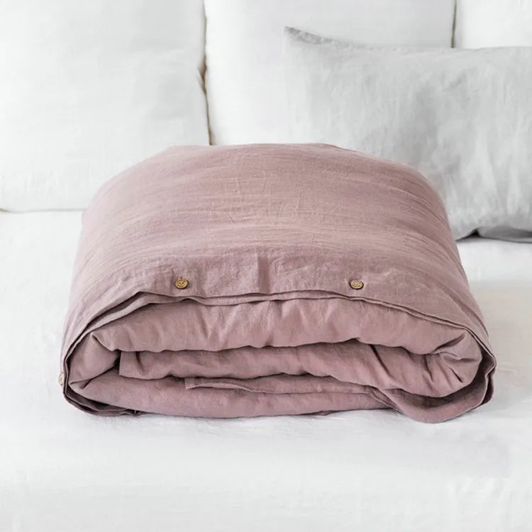 100% French Linen Duvet Cover - Natural, Breathable & Soft
