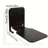 A matte black floating bookshelf bracket and shelf, designed for heavy-duty wall mounting.