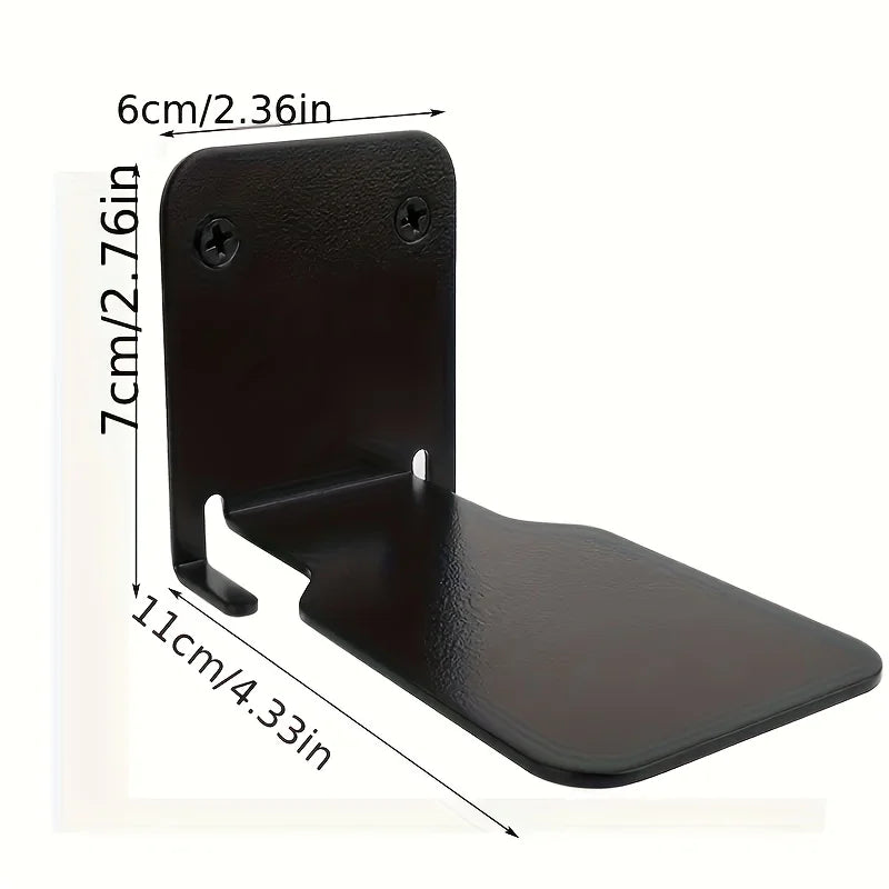 A matte black floating bookshelf bracket and shelf, designed for heavy-duty wall mounting.
