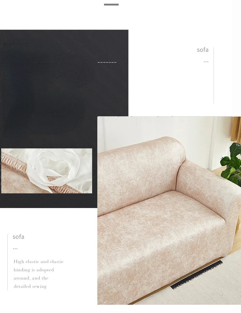 PU Leather Sofa Slipcover with Anti-Slip Backing