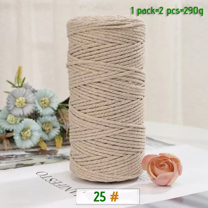 100% Cotton Hollow Yarn for Knitting & Crochet