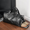 Herren Leder-Reise-Duffeltasche mit Schuhfach