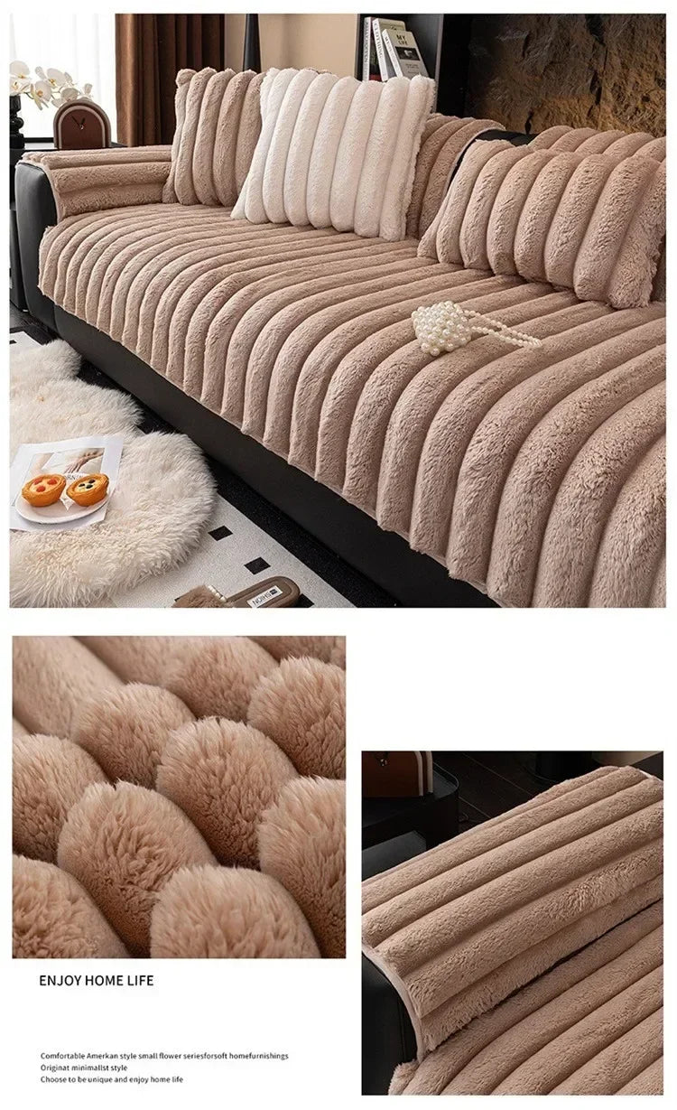 Plush Non-Slip Sofa Cushion for Warmth and Protection