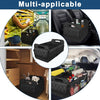 A multi-applicable foldable waterproof car trunk organizer with six pockets shown in various contexts.