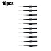 A set of ten back-piercing test probe multimeter tips with needle tips.