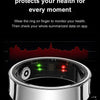 Sleek Stainless Steel Smart Ring with Health & Activity Tracking