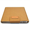 A tan felt laptop sleeve case for 11 to 15 inch devices.