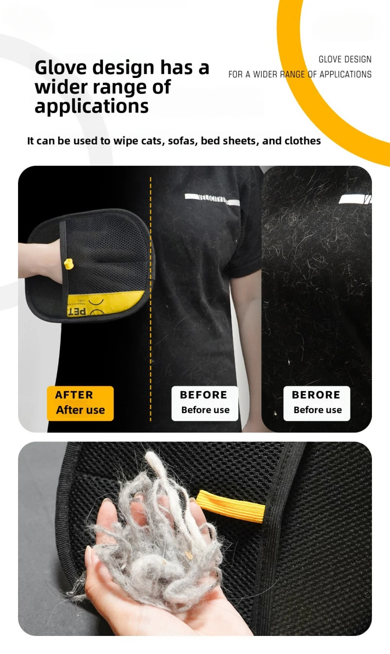 Pet Hair Removal Grooming Gloves