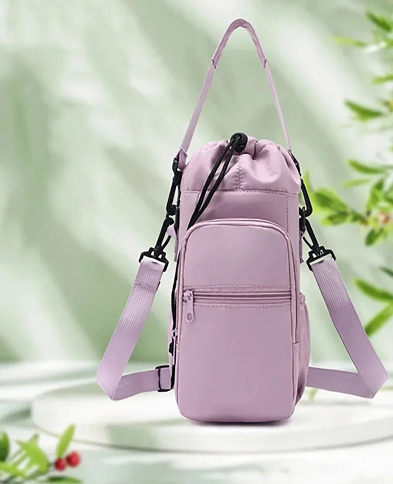 Insulated Water Bottle Carrier Bag with Phone Pocket