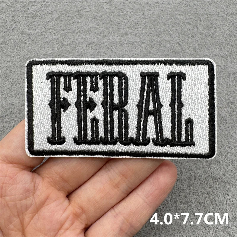 Black & White Racing Flag Embroidered Patches (Iron-On / Sew-On)