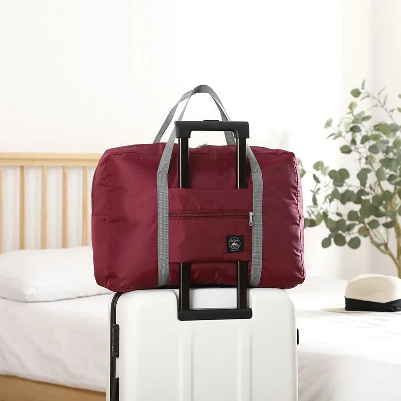 Foldable Travel Duffle Bag with Trolley Sleeve