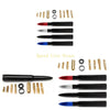 A collection of various carbon fiber style short radio antennas in different colors and shapes.