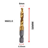 Metric Thread Tap Set - Titanium Coated HSS Drill Bits