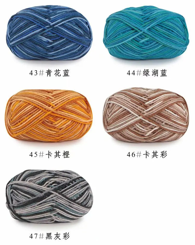 Section-Dyed Milk Cotton Yarn for Knitting and Crochet